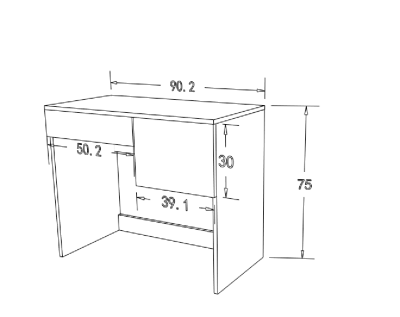 Arya Grande Beyaz Makyaj Masası/Make Up Desk - 3