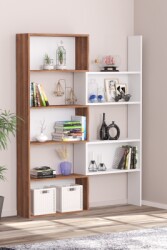 Ayarlanabilir Raflı Dekoratif Modüler Kitaplık Beyaz Garda Decorative Bookshelf - 1