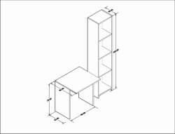 Porto Kitaplıklı Çalışma Masası - 2