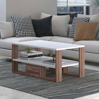 Floransa Dekoratif Orta Sehpa Garda Beyaz (Coffee Table) - 1