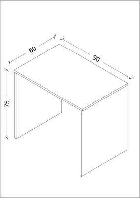 Homely Desk Çalışma Masası Laptop / Ofis / Ders Masası (BEYAZ) 60 x 90 - 4