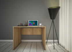 Homely Desk Çalışma Masası Laptop / Ofis / Ders Masası (Lefkas Meşe) 60 x 90 - 2