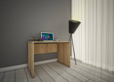 Homely Desk Çalışma Masası Laptop / Ofis / Ders Masası (Lefkas Meşe) 60 x 90 - 1