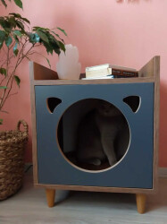 Kedi Komodin -Kedi Yuvası- Kedi Yatağı - Kedi Evi - 4