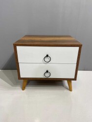 Oslo iki Çekmeceli Komodin Barok/Beyaz Commode - 2