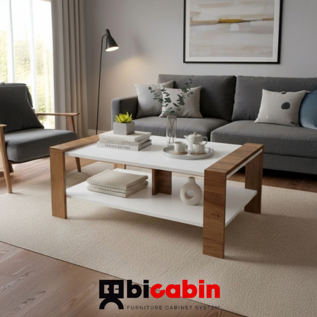 Atina Dekoratif Orta Sehpa -Atlantik Çam/Beyaz