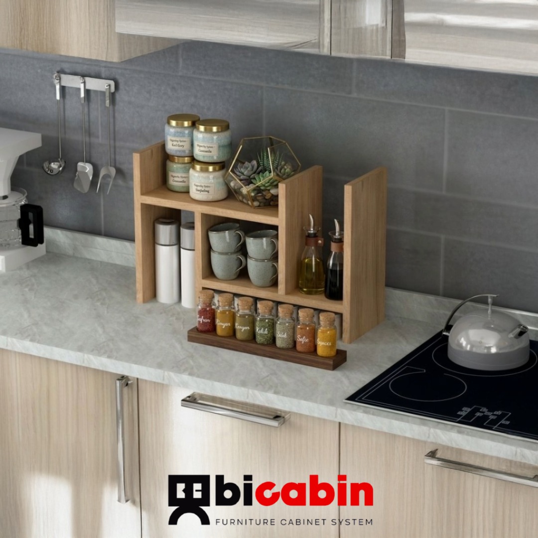 Luna Ayarlanabilir Kitaplık Masaüstü Tezgahüstü Düzenleyici Raf -Atlantik Çam 