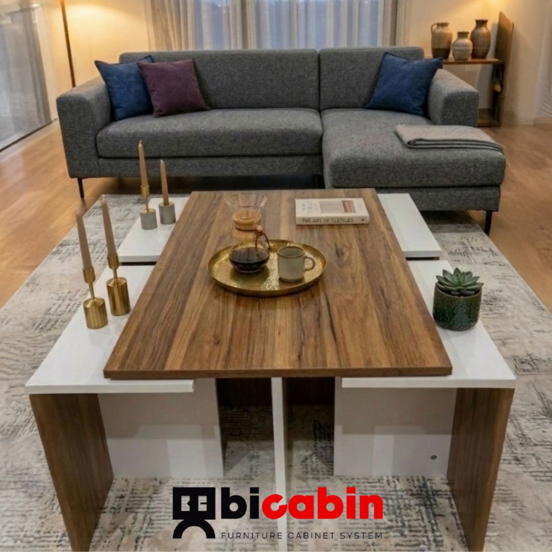 Milano 4 Zigonlu Orta Sehpa -Atlantik Çam/Beyaz